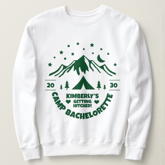Groene Bruid Kamp Bruidsmeisjesfeest Trui (Design voorkant)