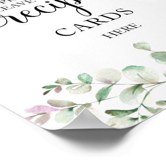 Groene Bruids Bruiloft Recept Kaarten Bord Poster (Hoek)