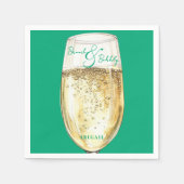 Groene Bruids Brunch & Bubble Shower Servet (Voorkant)