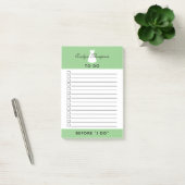 Groene bruidsbruiloft om checklist te doen post-it® notes (Kantoor)