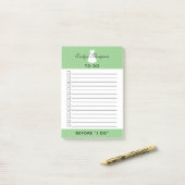 Groene bruidsbruiloft om checklist te doen post-it® notes (Op bureau)