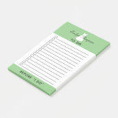 Groene bruidsbruiloft om checklist te doen post-it® notes (Schuin)