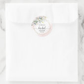 Groene Bruidsdouche  Ronde Sticker (Tas)