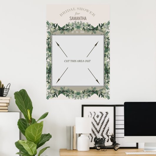 Groene Bruidsfeest Bruiloft Poster (Thuiskantoor)