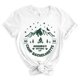 Groene bruidsmeisje kampeer vrijgezellenfeest Tri-Blend shirt
