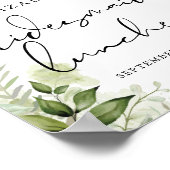 Groene Bruidsmeisjes Lunch Welkom Bord Poster (Hoek)