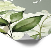 Groene bruidsmeisjes lunch welkomstbord poster (Hoek)