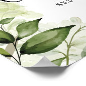 Groene Bruidsmeisjes Lunchen Ontvangstbord Poster (Hoek)