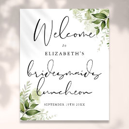 Groene Bruidsmeisjes Luncheon Welkom Bord Poster