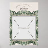 Groene Bruidsmeisjesfeestje Draagbare Fotobooth Poster (Voorkant)