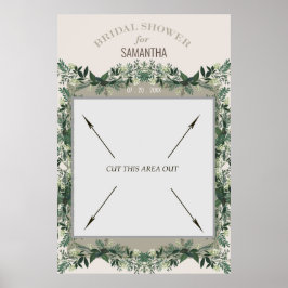 Groene Bruidsmeisjesfeestje Draagbare Fotohokje Poster