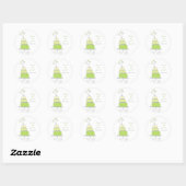 Groene bruidstaart dank u cadeau label Sticker (Vel)