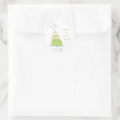 Groene bruidstaart dank u cadeau label Sticker (Tas)