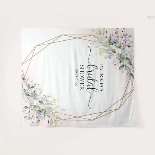 Groene Bruiloft Achtergrond Foto Prop Wandkleed (Voorkant (horizontaal))