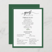 Groene bruiloft — Bezoekersinformatie Informatiekaartje (Voorkant / Achterkant)