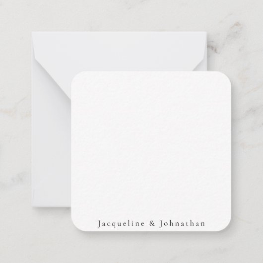 Groene bruiloft blanco dank u notitiekaartje (Achterkant)