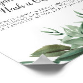 Groene Bruiloft Bridal Shower Maak een Hashtag Bor Poster (Hoek)