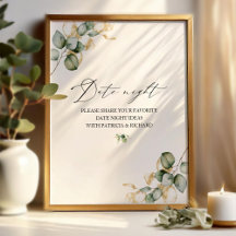 Groene Bruiloft Bridal Shower Receptkaart Bordje
