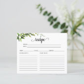 Groene Bruiloft Bridal Shower Receptkaarten (Staand voorkant)