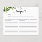 Groene Bruiloft Bridal Shower Receptkaarten (Voorkant)