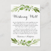 Groene bruiloft die goed Kaarten, rustiek groen we Informatiekaartje (Voorkant)