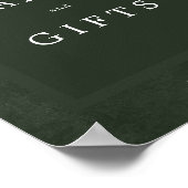 Groene bruiloft eenvoudige elegante kaarten en cad poster (Hoek)