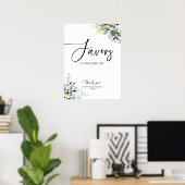 Groene Bruiloft Favors Bord Poster (Thuiskantoor)