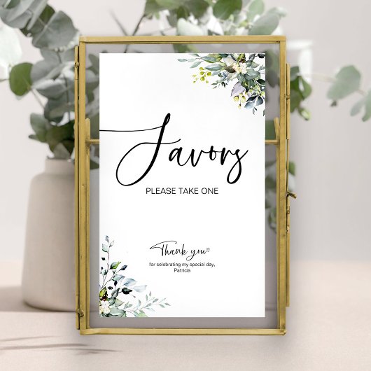 Groene Bruiloft Favors Bord Poster