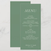 Groene bruiloft Flat Menu (Voorkant / Achterkant)