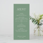 Groene bruiloft Flat Menu (Staand voorkant)