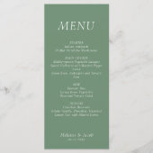 Groene bruiloft Flat Menu (Voorkant)
