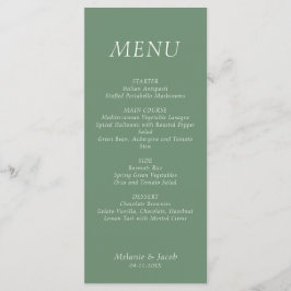 Groene bruiloft Flat Menu
