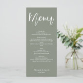 Groene bruiloft Flat Menu (Staand voorkant)