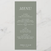 Groene bruiloft Flat Menu (Voorkant)