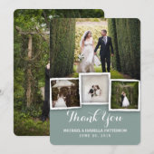  groene bruiloft Foto Hartelijk dank Bedankkaart (Voorkant / Achterkant)