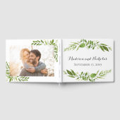 Groene bruiloft gastenboek, rustiek groen gastenboek (Volledig)