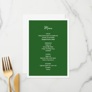 Groene bruiloft menu
