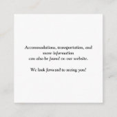 Groene bruiloft met Chic QR-code Informatiekaartje (Achterkant)