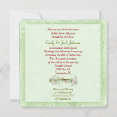 Groene bruiloft met reliëfstemmer kaart (Voorkant)