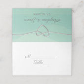 Groene Bruiloft Plaatskaartje (Buitenkant ongevouwen)