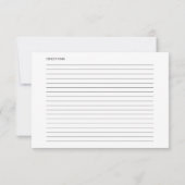 Groene Bruiloft Recept Kaart (Achterkant)