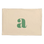 Groene bruiloft retro modern initiaal kussensloop (Achterkant)