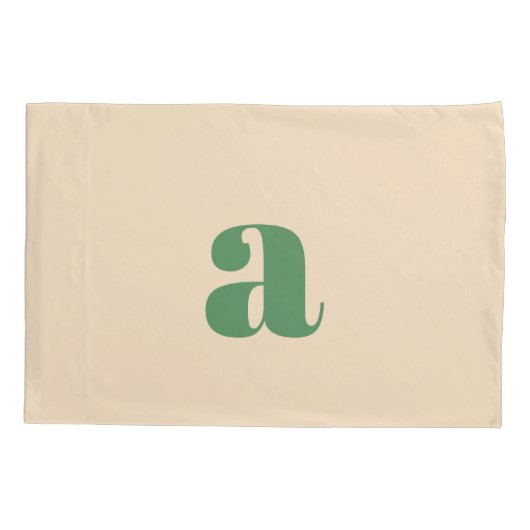 Groene bruiloft retro modern initiaal kussensloop (Achterkant)