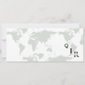 Groene bruiloft uitnodiging Boarding pass ticket (Achterkant)