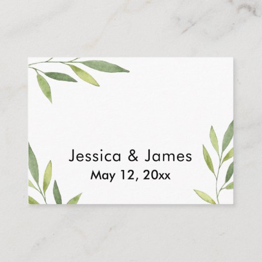 Groene bruiloft - Versluitingskaart Informatiekaartje (Achterkant)