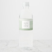 Groene Bruiloft Waterfles Etiket (Voorkant)