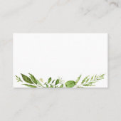 Groene bruiloft website invoegen Kaarten rustiek g Visitekaartje (Achterkant)