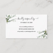 Groene bruiloft website online RSVP Informatiekaartje (Voorkant)