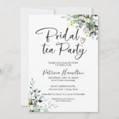 Groene Bruilofts Thee Feest Uitnodiging (Voorkant)