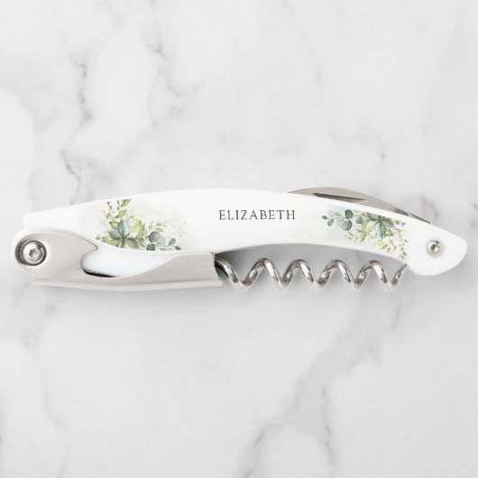 Groene Bruiloftsdiner Bediening Kurkentrekker (Voorkant)